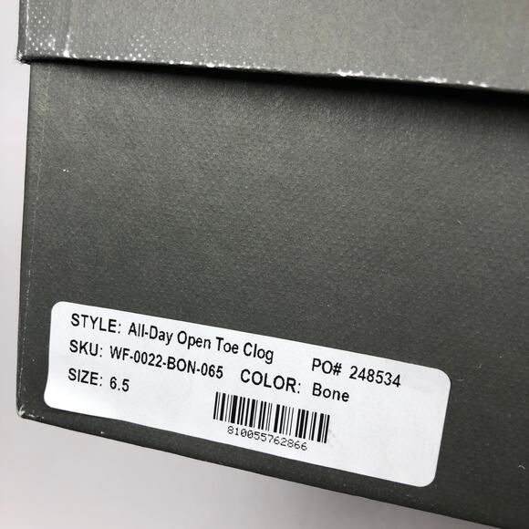 NEW OpBx Nisolo Open Toe Clogs Wooden Heel Sandals Shoes Platform Size 6.5 Bone - Picture 11 of 16